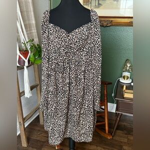 SHEIN Animal Print Dress with Black and Brown Accents